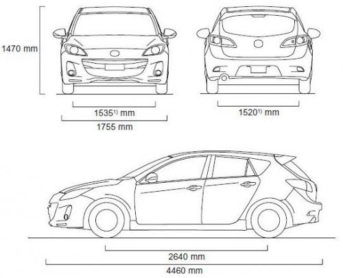 Mazda 3 II Hatchback Facelifting • Dane techniczne