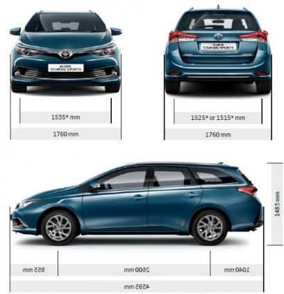 Rubbermatten passend voor Toyota Auris HB/Touring Sport/Hybride 4-delig