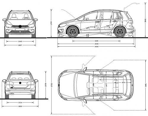 Volkswagen Golf Sportsvan Sportsvan • Dane techniczne