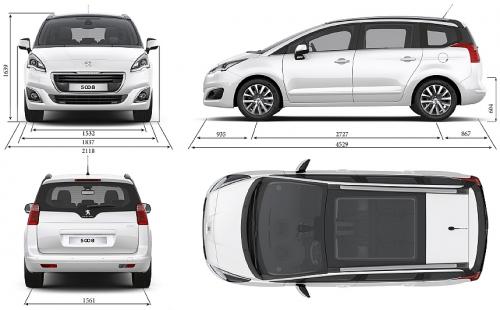 Peugeot 5008 I Minivan Facelifting • Dane techniczne