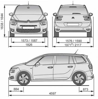 Lixuejian 2X Molle A Gas Pistoni Ammortizzatori Baule Posteriore,per Citroen C4 Grand Picasso II (da,DE) 2013-2019(No.9806879280)-67cm - 5