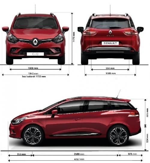 Renault Clio IV Grandtour Facelifting • Dane techniczne