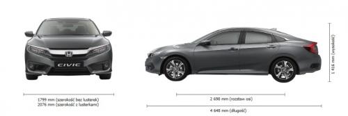 Honda Civic X Sedan 4d • Dane techniczne • AutoCentrum.pl