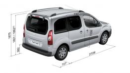 Peugeot Partner II Tepee - szkic auta - wymiary