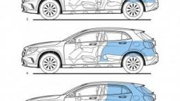 Mercedes GLA (2014) - szkic auta - wymiary