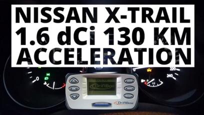 Nissan X-Trail 1.6 dCi 130 KM 4X4 (MT) - przyspieszenie 0-100 km/h