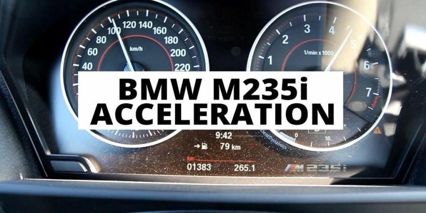 BMW M235i 3.0 326 KM - acceleration 0-100 km/h