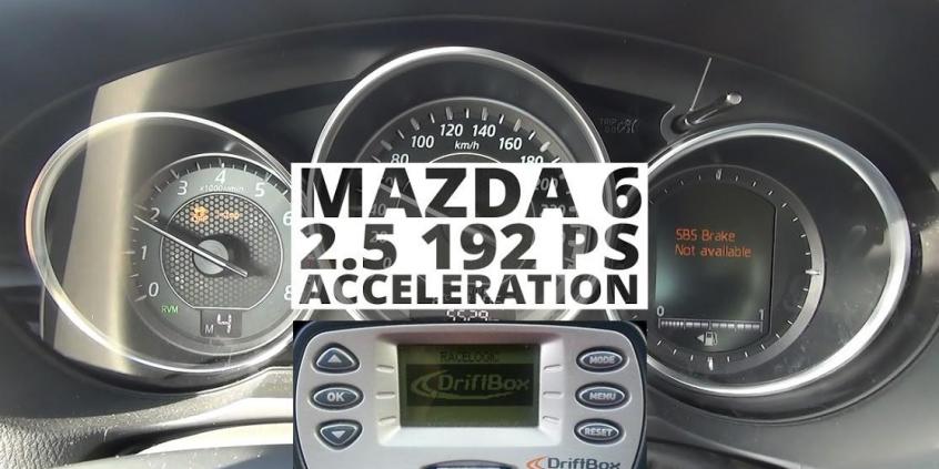 Mazda 6 2.5 192 KM - acceleration 0-100 km/h
