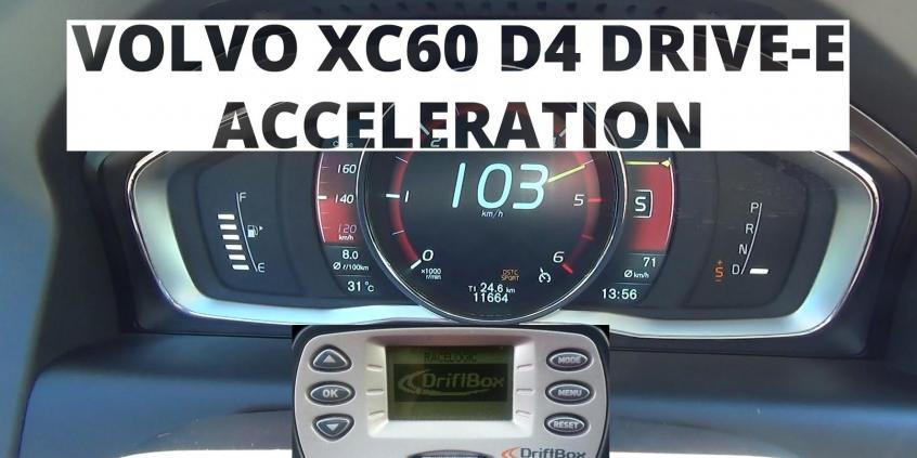Volvo XC60 2.0 D4 Drive-E 181 KM - acceleration 0-100 km/h