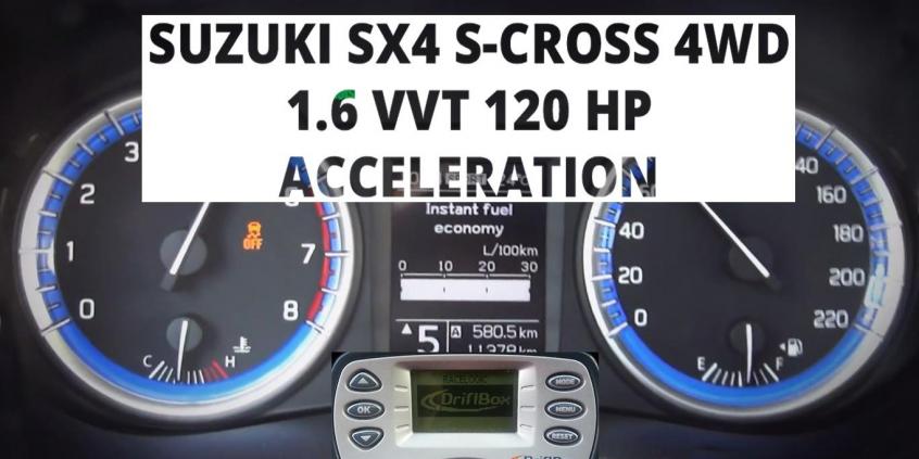Suzuki SX4 S-Cross 4WD 1.6 VVT 120 KM - acceleration 0-100 km/h