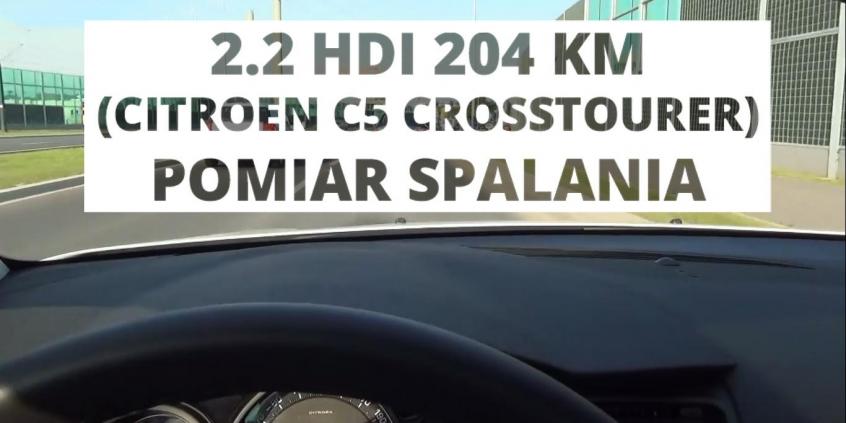 Citroen C5 Crosstourer 2.2 HDi 204 KM pomiar spalania