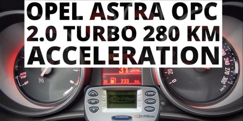 Opel Astra OPC 2.0 Turbo 280 KM - przyspieszenie 0-100 km/h
