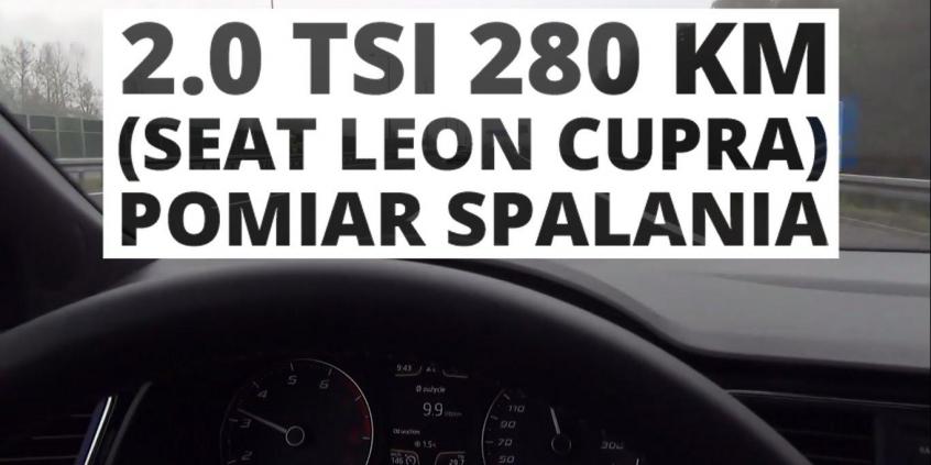 Seat Leon Cupra 280 2.0 TSI 280 KM (DSG) - pomiar spalania