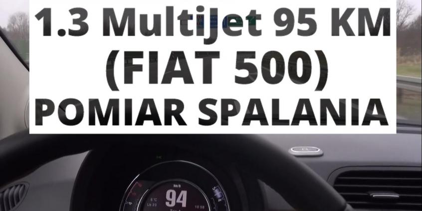 Fiat 500 1.3 MultiJet 95 KM (MT) - pomiar spalania 