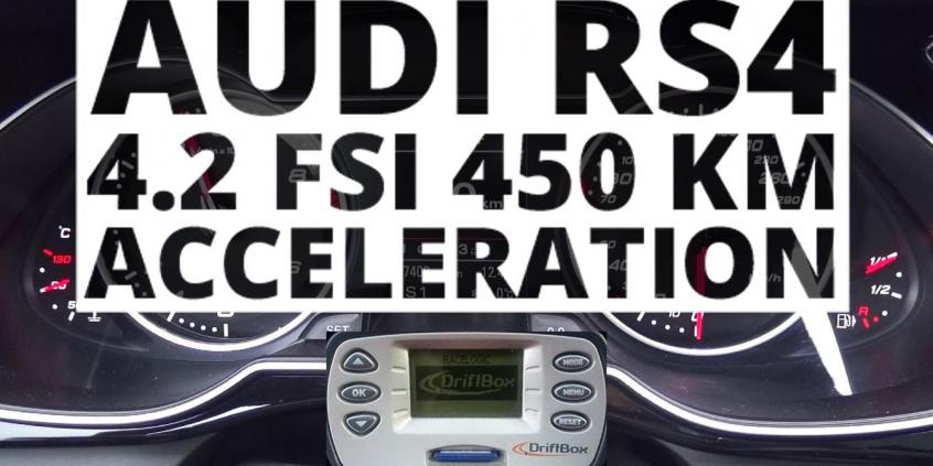Audi RS4 Avant 4.2 FSI 450 KM (AT) - przyspieszenie 0-100 km/h 