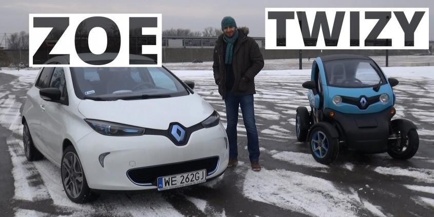 Renault ZOE 81 KM & Renault Twizy 17 KM - porównanie AutoCentrum.pl