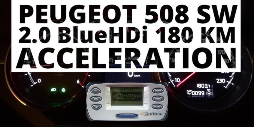 Peugeot 508 SW 2.0 BlueHDi 180 KM (AT) - przyspieszenie 0-100 km/h 