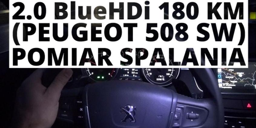 Peugeot 508 SW 2.0 BlueHDi 180 KM (AT) - pomiar spalania 
