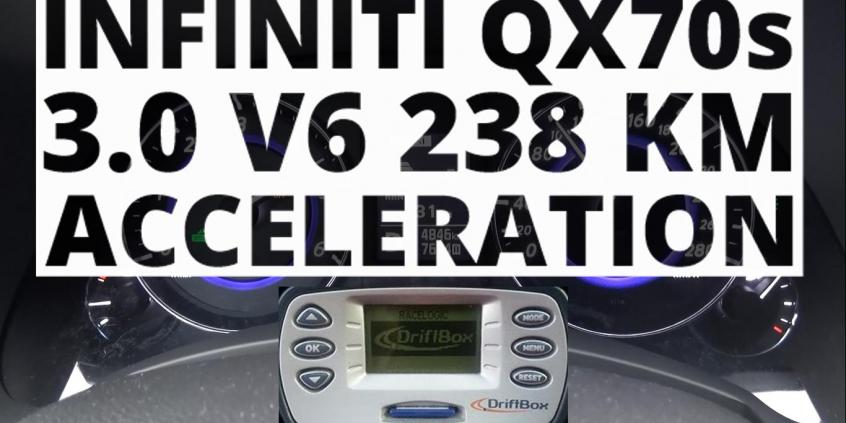 Infiniti QX70s 3.0 V6 238 KM (AT) - przyspieszenie 0-100 km/h 