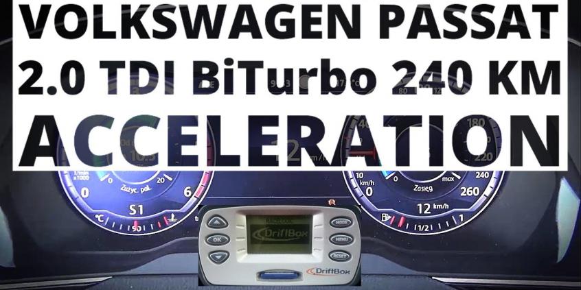 Volkswagen Passat 2.0 TDI BiTurbo 240 KM (AT) - przyspieszenie 0-100 km/h 