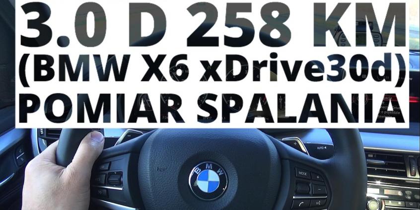 BMW X6 xDrive30d 258 KM (AT) - pomiar spalania 