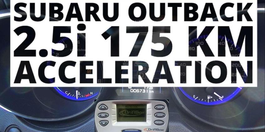 Subaru Outback 2.5i 175 KM (AT) - przyspieszenie 0-100 km/h 