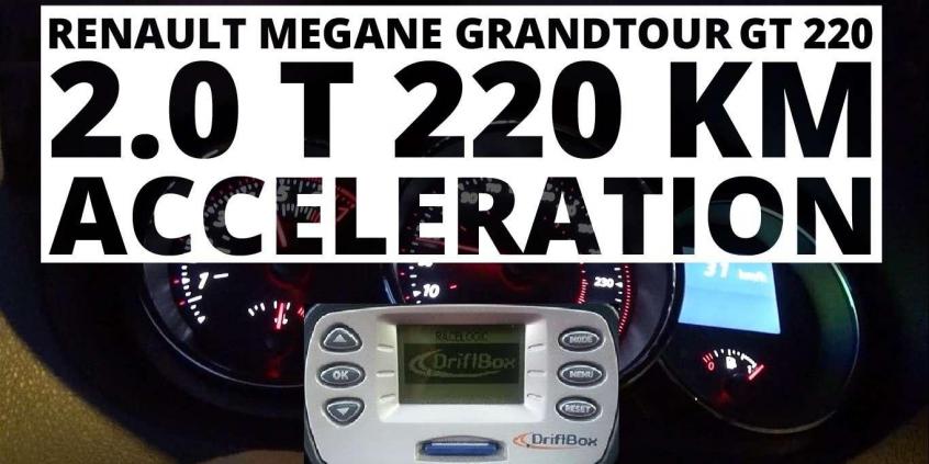 Renault Megane Grandtour GT 220, 2.0 T 220 KM (MT) - przyspieszenie 0-100 km/h