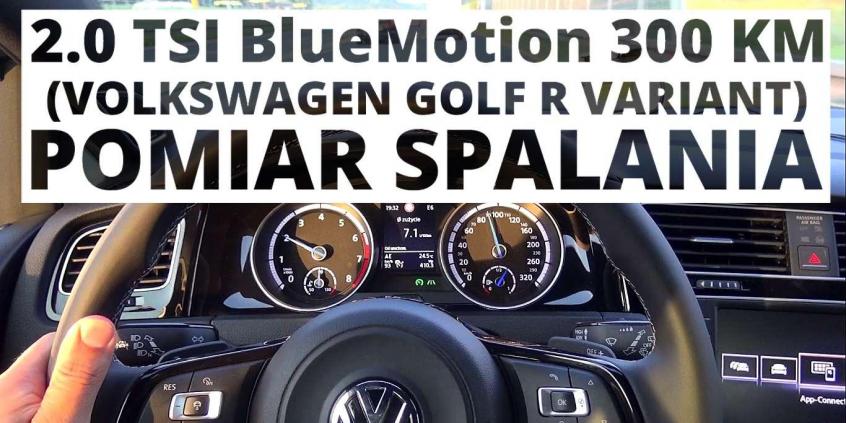 Volkswagen Golf R Variant 2.0 TSI 300 KM (AT) - pomiar spalania