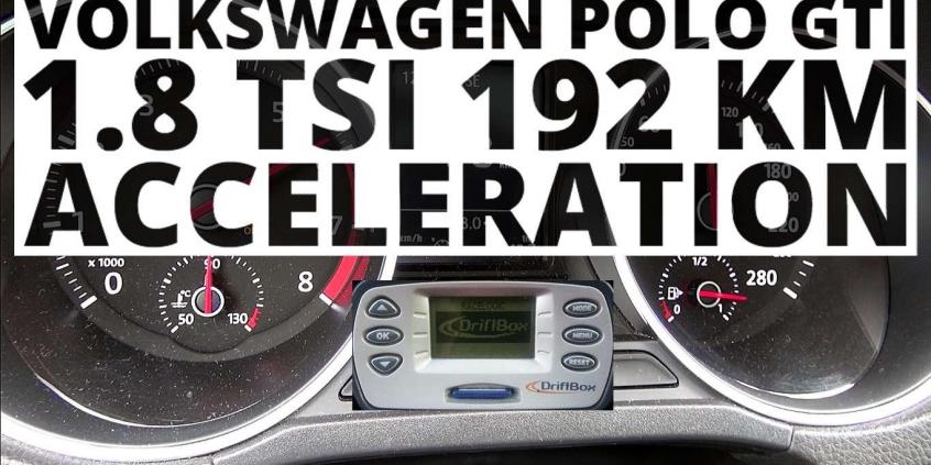 Volkswagen Polo GTI 1.8 TSI 192 KM (MT) - przyspieszenie 0-100 km/h