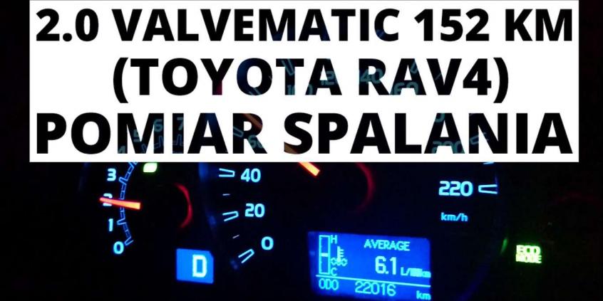 Toyota RAV4 2.0 Valvematic 152 KM (AT) - pomiar spalania