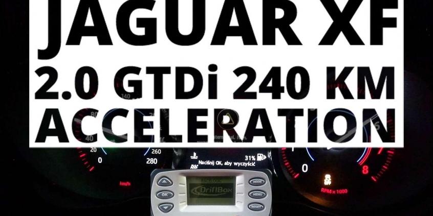 Jaguar XF 2.0 GTDi 240 KM (AT) - przyspieszenie 0-100 km/h