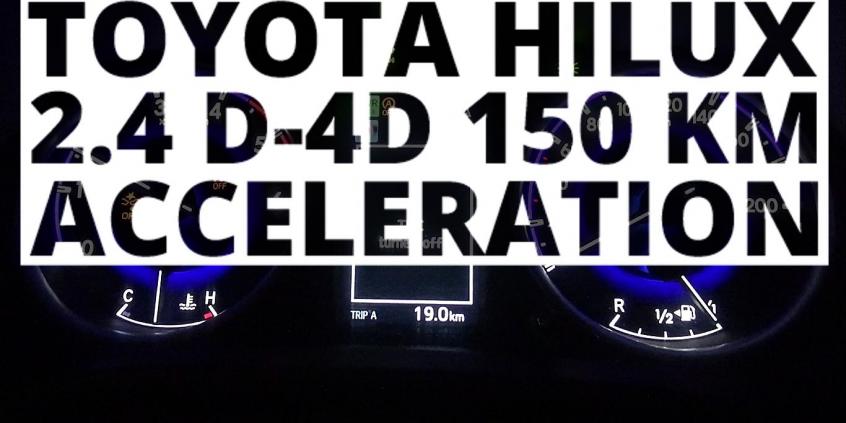 Toyota Hilux 2.4 D-4D 150 KM (AT) - przyspieszenie 0-100 km/h