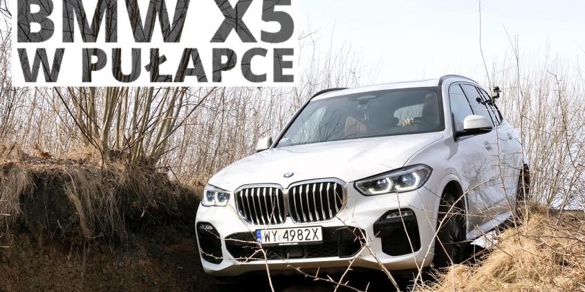 BMW X5 w pułapce test pakietu Offroad "pod górkę