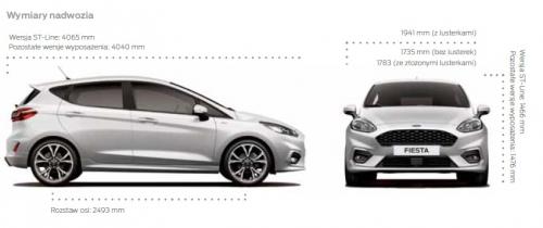 Szkic techniczny Ford Fiesta VIII Hatchback 5d