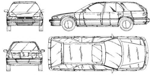 Szkic techniczny Honda Accord V Kombi