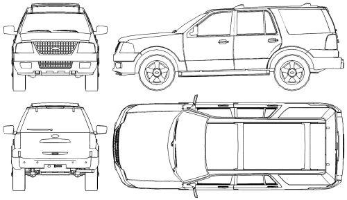 Szkic techniczny Ford Expedition I