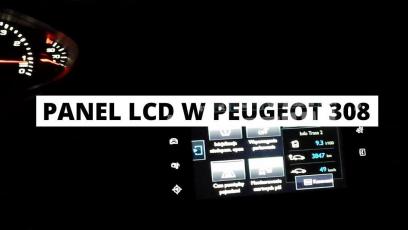 Multimedialny ekran dotykowy w Peugeot 308 nocą