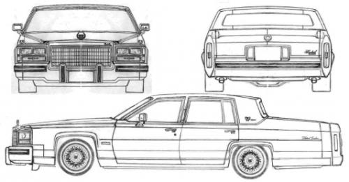 Szkic techniczny Cadillac Fleetwood II