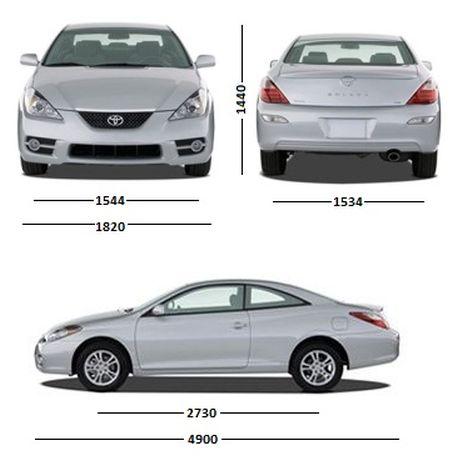 Szkic techniczny Toyota Camry V Coupe Solara