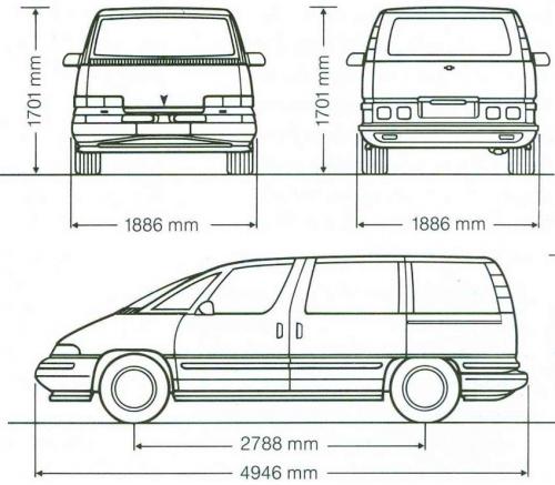 Szkic techniczny Pontiac Trans Sport I