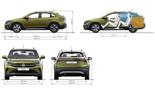 Szkic techniczny Volkswagen Taigo Crossover