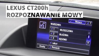 Lexus CT200h - system rozpoznawania mowy