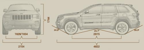 Szkic techniczny Jeep Grand Cherokee IV Terenowy