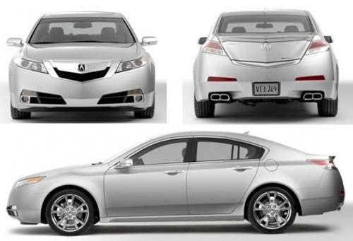 Szkic techniczny Acura TL IV