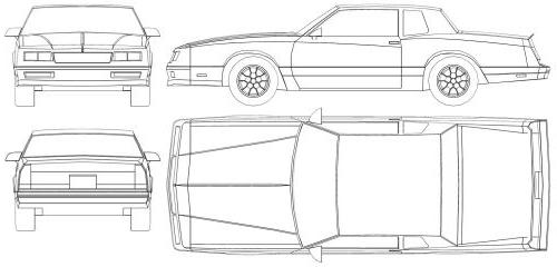Szkic techniczny Chevrolet Monte Carlo IV