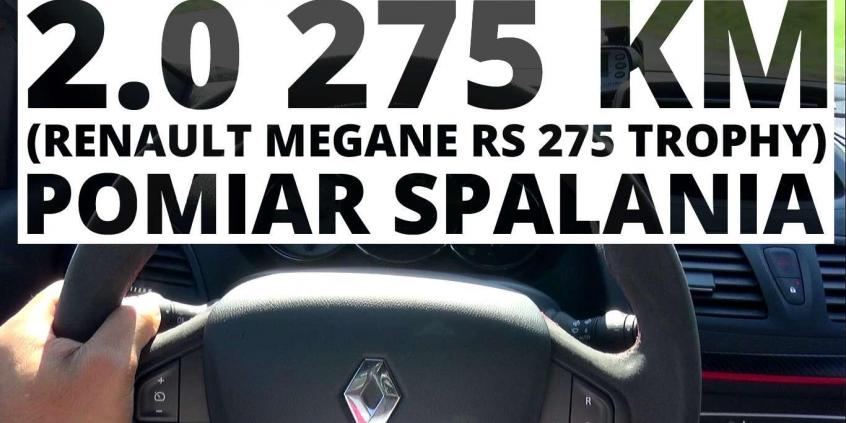 Renault Megane RS 275 Trophy 2.0 275 KM (MT) - pomiar spalania