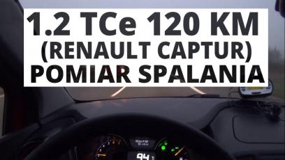 Renault Captur 1.2 TCe EDC 120 KM - pomiar spalania