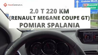 Renault Megane Coupe GT 2.0 T 220 KM - pomiar spalania