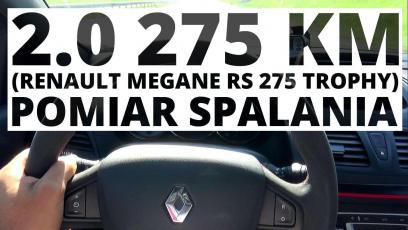 Renault Megane RS 275 Trophy 2.0 275 KM (MT) - pomiar spalania