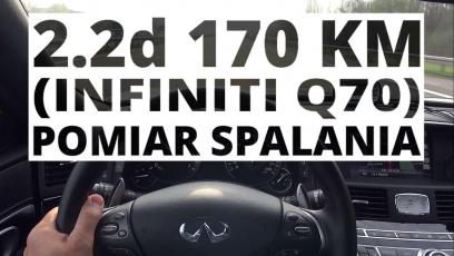 Infiniti Q70 2.2d 170 KM (AT) - pomiar spalania 